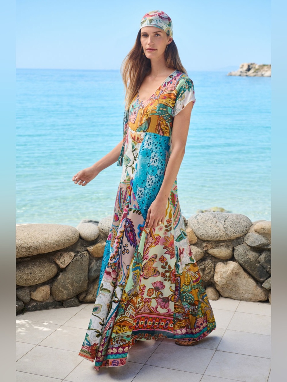 NWT JOHNNY WAS PATCHWORK DRESS